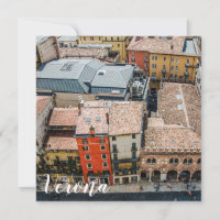 View from above of colorful facades of buildings