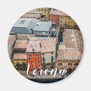 View from above of colorful facades of buildings magnet