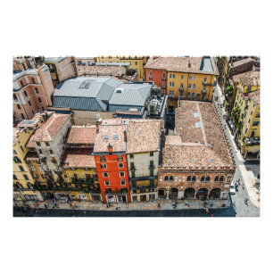 View from above of colorful facades of buildings photo print