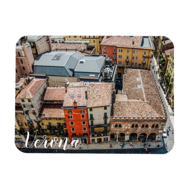 View from above of colourful facades of buildings magnet (Horizontal)