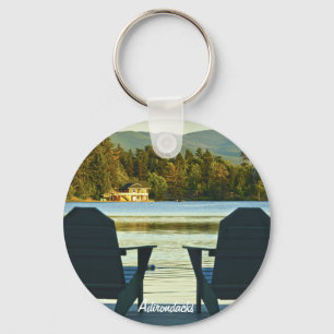 View from Adirondack Chairs in the Adirondacks, NY Key Ring