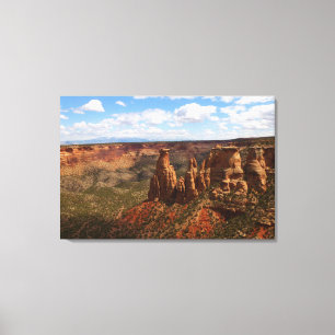 View from Canyon Rim Trail at Colorado Monument Canvas Print