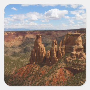 View from Canyon Rim Trail at Colorado Monument Square Sticker