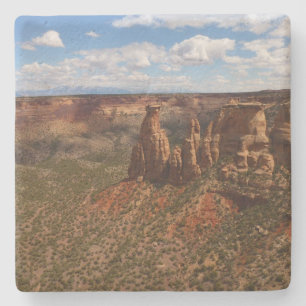 View from Canyon Rim Trail at Colorado Monument Stone Coaster
