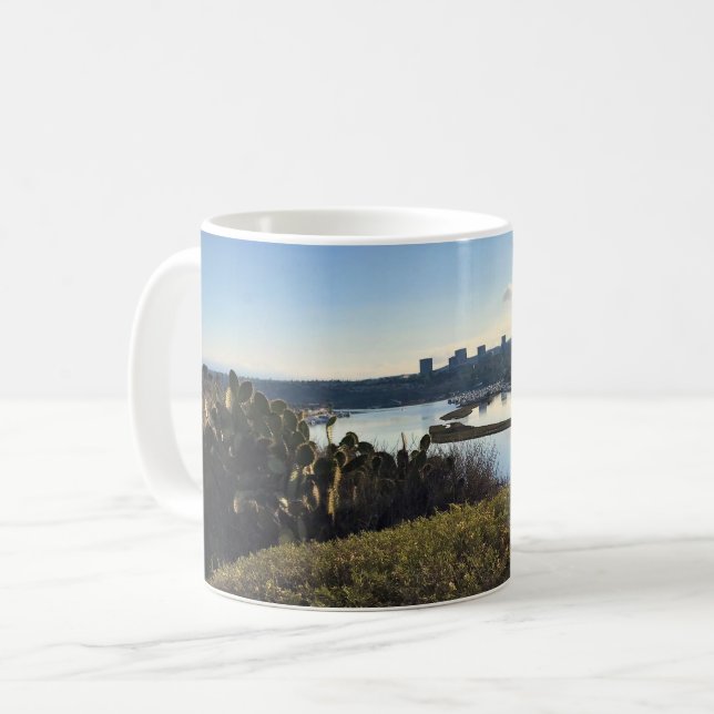 View from Castaways Park, Newport Beach, CA Coffee Mug (Front Left)