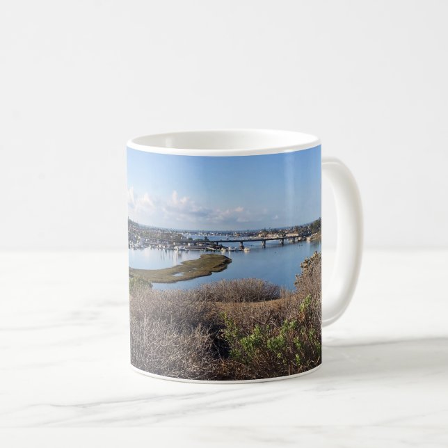View from Castaways Park, Newport Beach, CA Coffee Mug (Front Right)