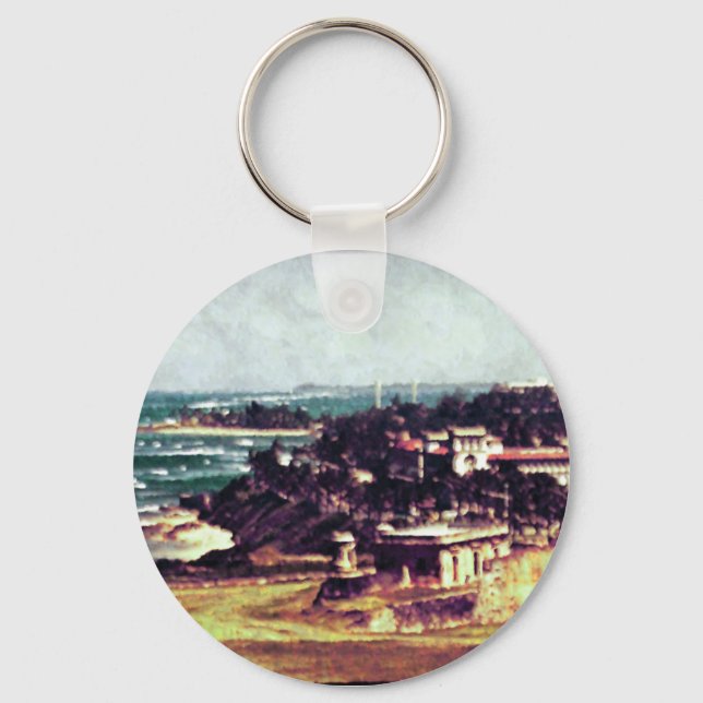 "View from Castillo de San Cristobal" Keychain (Front)