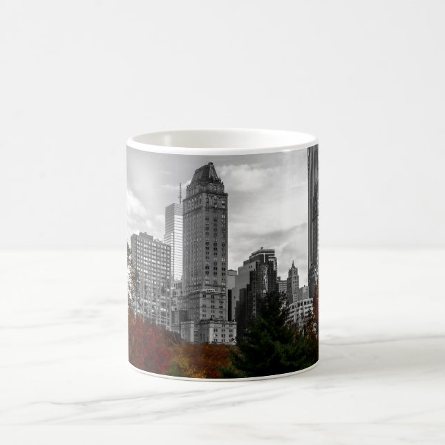View from Central Park in New York City Coffee Mug (Center)