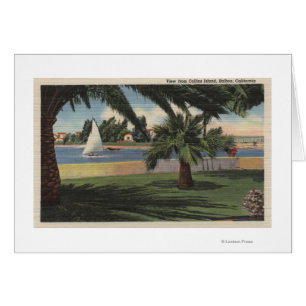 View from Collins Island, Sailboat on Water