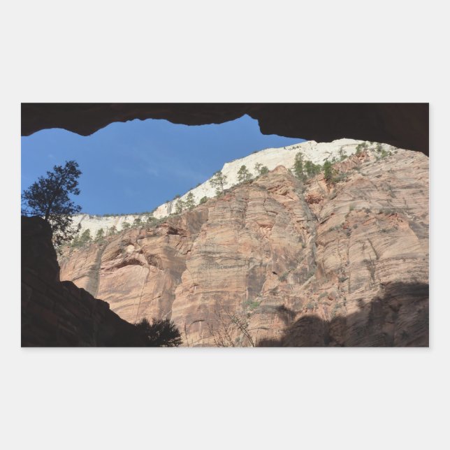 View from Devil's Staircase at Zion National Park Rectangular Sticker (Front)