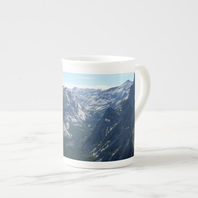 View from Glacier Point in Yosemite National Park Bone China Mug (Front Right)