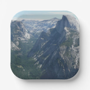View from Glacier Point in Yosemite National Park Paper Plate