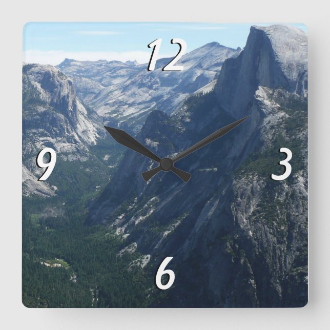 View from Glacier Point in Yosemite National Park Square Wall Clock (Front)