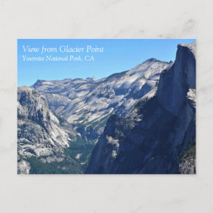 View from Glacier Point, Yosemite, CA Postcard