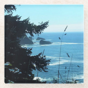 View from Hart's Cove, Oregon Coast Glass Coaster