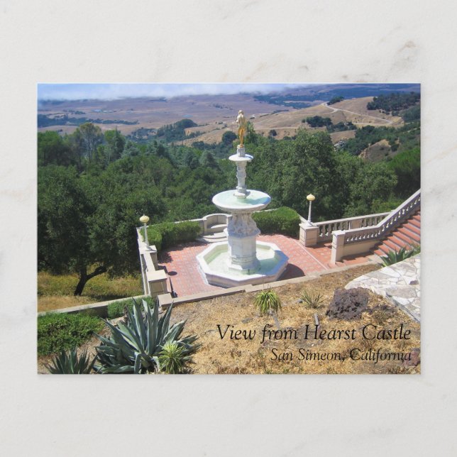 View from Hearst Castle, San Simeon, California Postcard (Front)