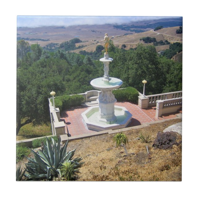 View from Hearst Castle, San Simeon, California Tile (Front)