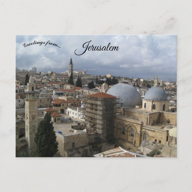 View From Lutheran Church of Redeemer Jerusalem Postcard (Front)