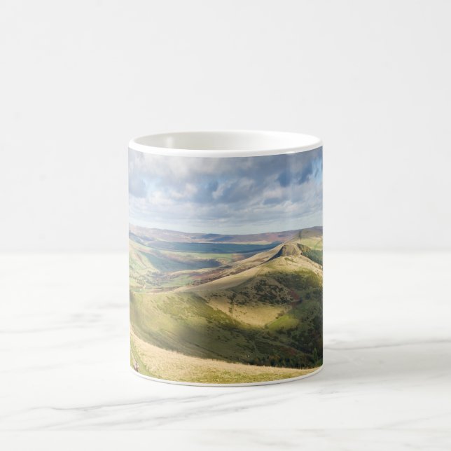 View from Mam Tor, Peak District souvenir photo Coffee Mug (Center)