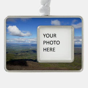 View from Mary's Rock Silver Plated Framed Ornament