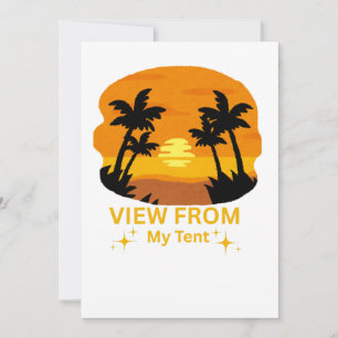 View from My Tent – Camping  Holiday Card