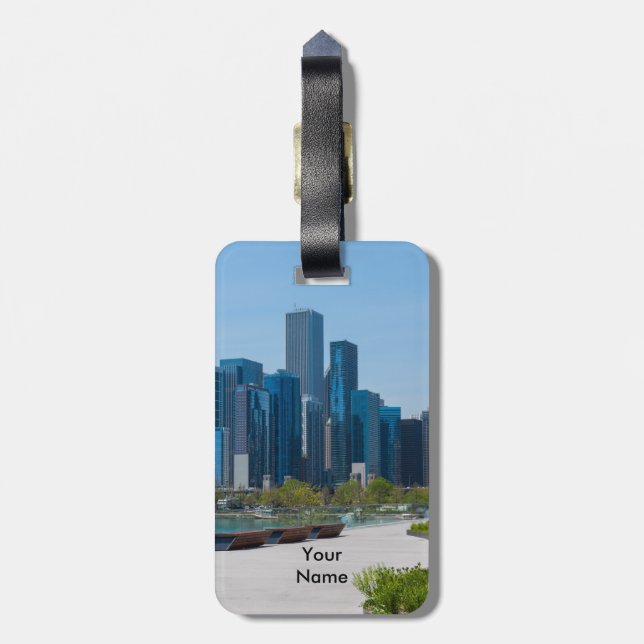 View From Navy Pier Luggage Tag (Back Vertical)