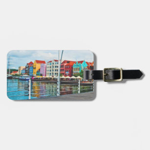View from Pontoon bridge on the island of Curacao Luggage Tag