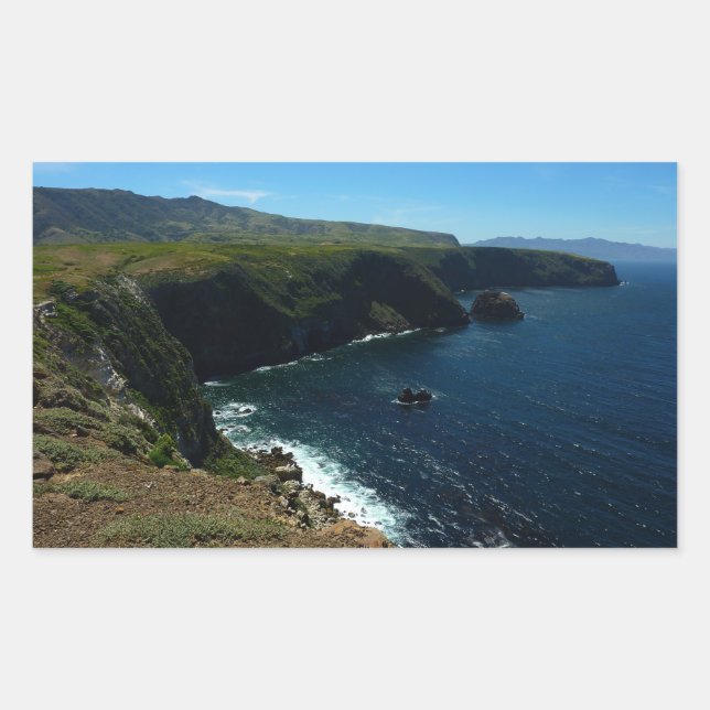 View from Santa Cruz Island in Channel Islands Rectangular Sticker (Front)