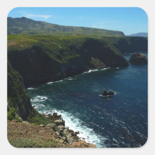 View from Santa Cruz Island in Channel Islands Square Sticker