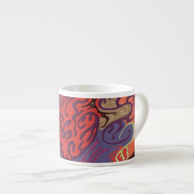 "View from spaceship" Abstract Art Espresso Cup (Front Right)