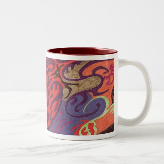 View from Spaceship, Abstract Art Mug (Right)