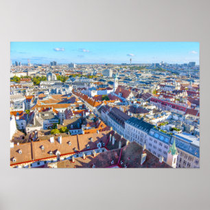 View from St. Stephen's Cathedral Tower, Vienna Poster
