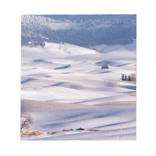 View from Steptoe Butte of rolling hills covered Notepad