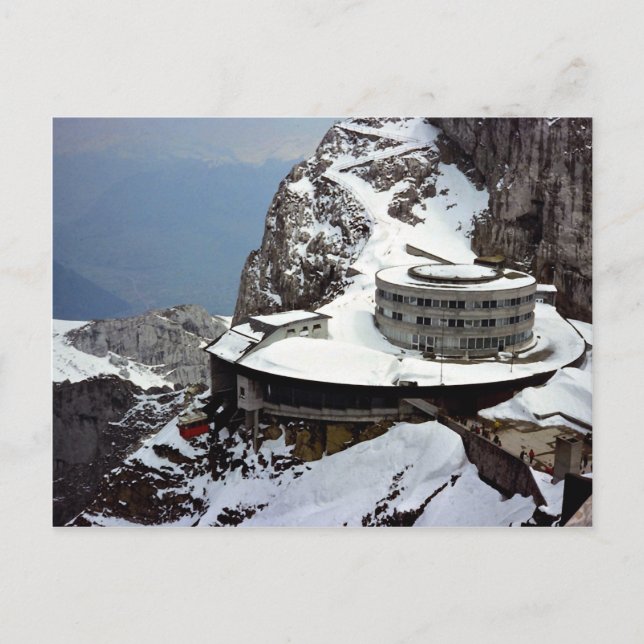 View from summit, Mt. Pilatus, Switzerland Europe Postcard (Front)