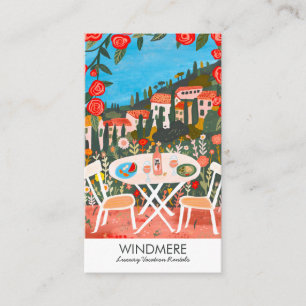 View from Terrace Vacation Rentals Realtor QR Art Business Card