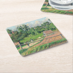 View from the Artist's Window Camille Pissarro   Square Paper Coaster