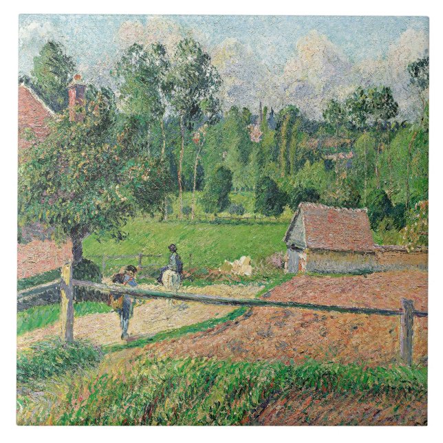 View from the Artist's Window Camille Pissarro   Tile (Front)