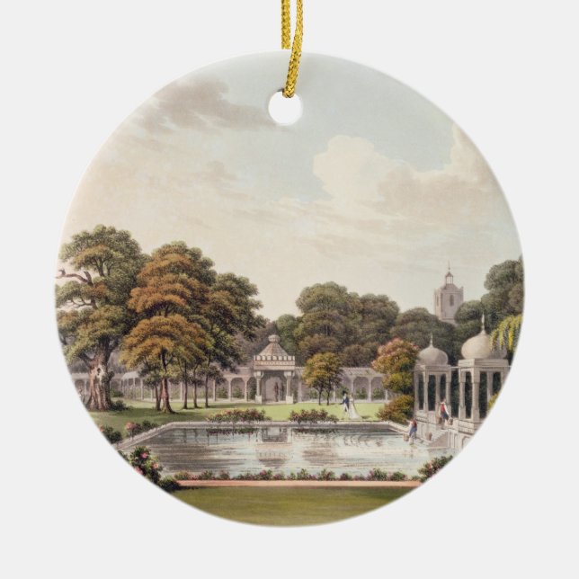 View from the dome, Brighton Pavilion, engraved by Ceramic Tree Decoration (Front)