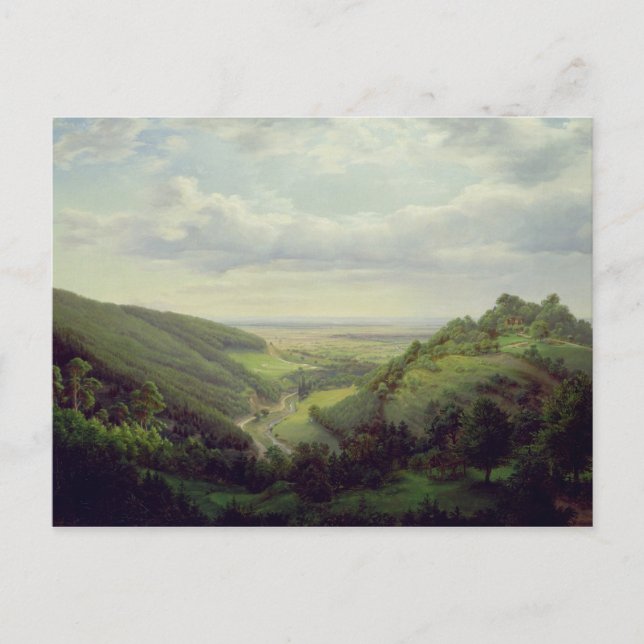 View from the Heilenberg Castle at Jugenheim Postcard (Front)