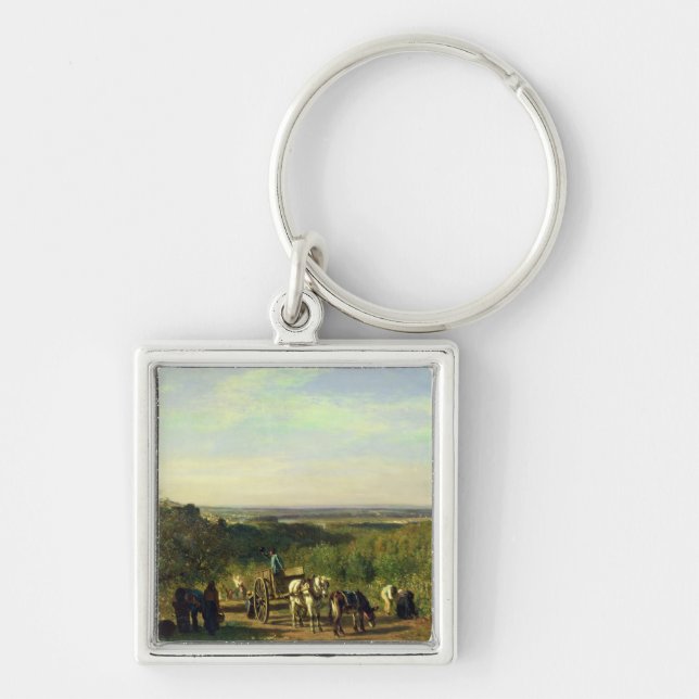 View from the Hilltops of Suresnes Key Ring (Front)