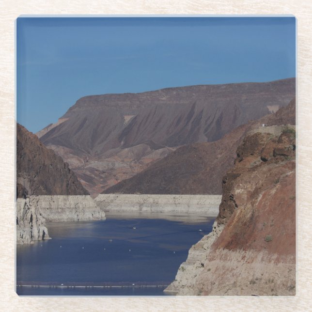 View from the Hoover Dam 2016 Glass Coaster (Front)