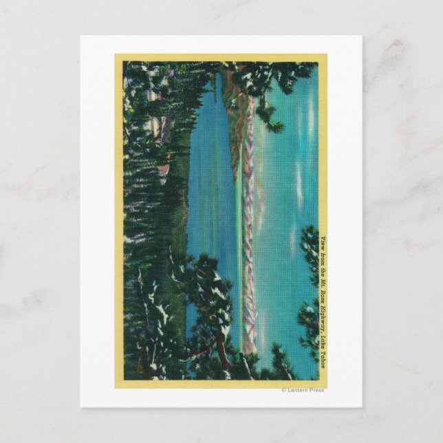 View from the Mt. Rose HighwayLake Tahoe, CA Postcard (Front)