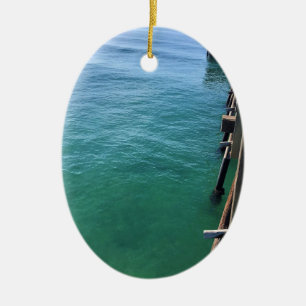 View from the Pier, Newport Beach, California Ceramic Tree Decoration