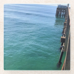 View from the Pier, Newport Beach, California Glass Coaster