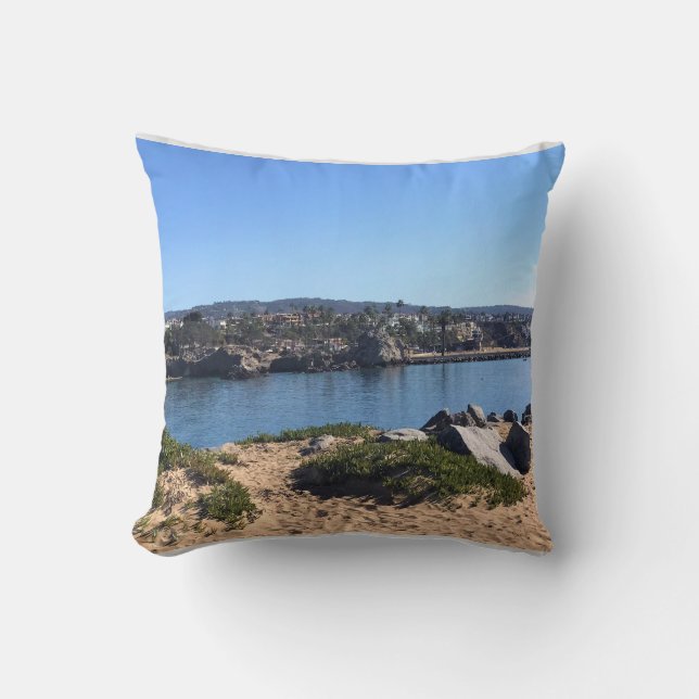 View from the Wedge, Newport Beach, California Cushion (Front)