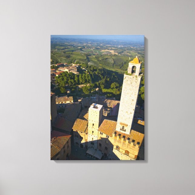 View From Tower, San Gimignano, Siena, Tuscany Canvas Print (Front)