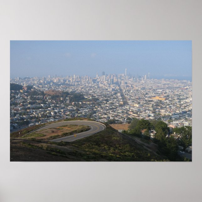 View from Twin Peaks San Francisco Poster (Front)