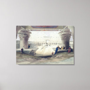 View from under the Portico of Temple of Edfou, Up Canvas Print