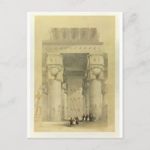 View from under the Portico of the Temple at Denda Postcard