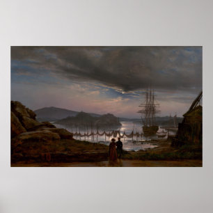 View from Vaekero near Christiania by J.C Dahl Poster